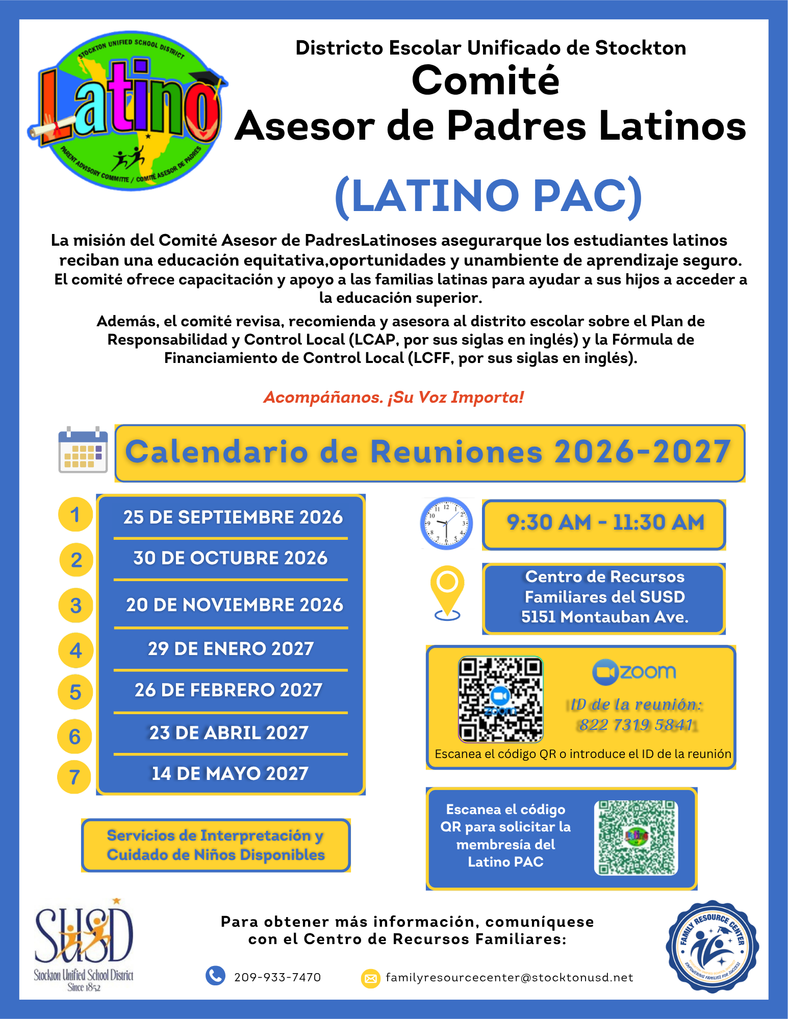 Join Us! Latino Parent Advisory Committee (Latino PAC) Meeting