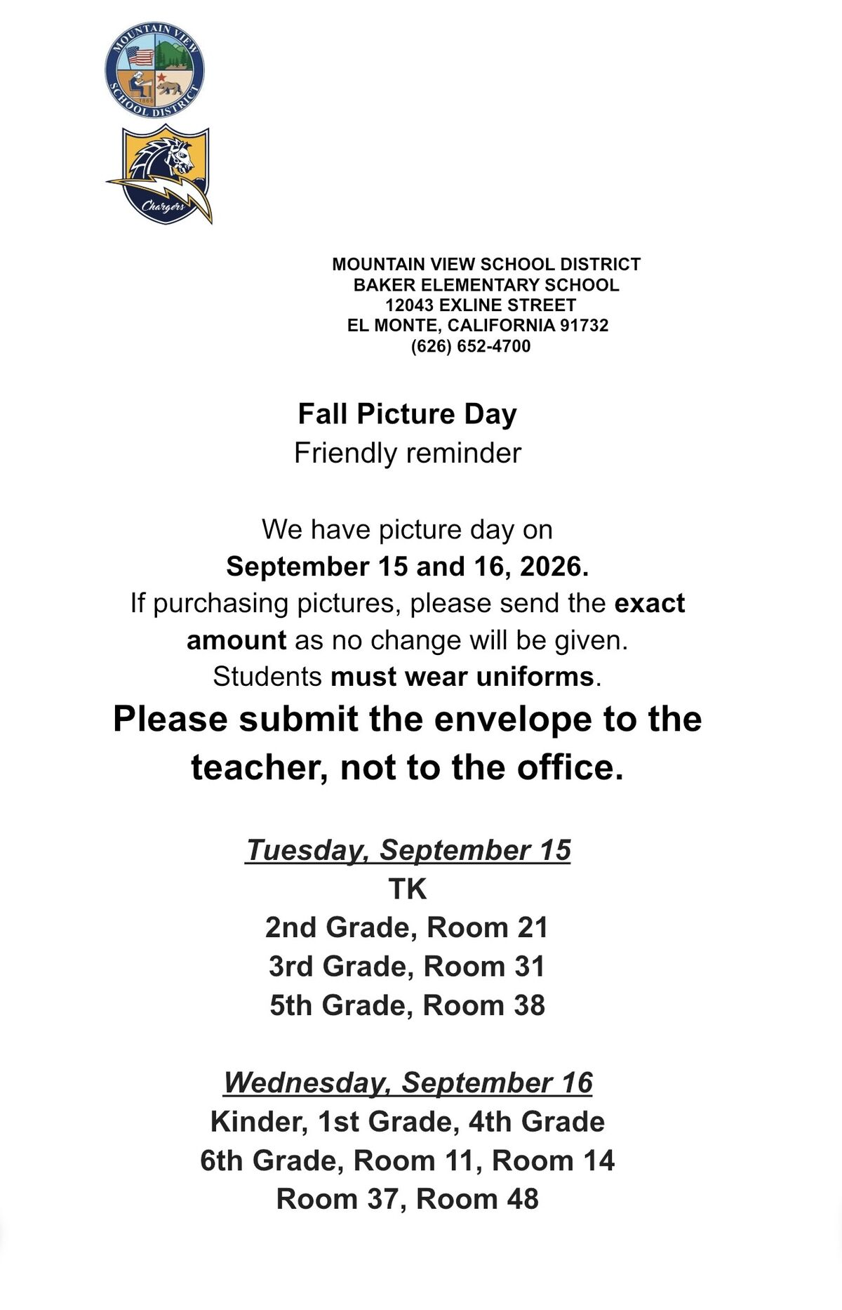 Fall Picture Day