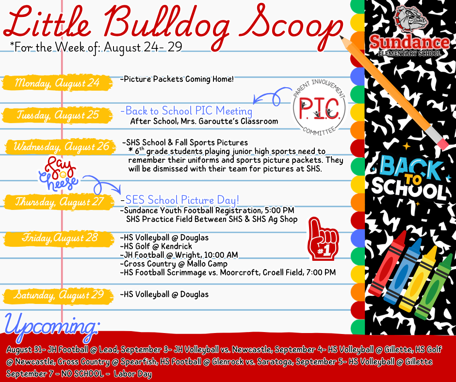 The Little Bulldog Scoop: For the Week of August 24th!