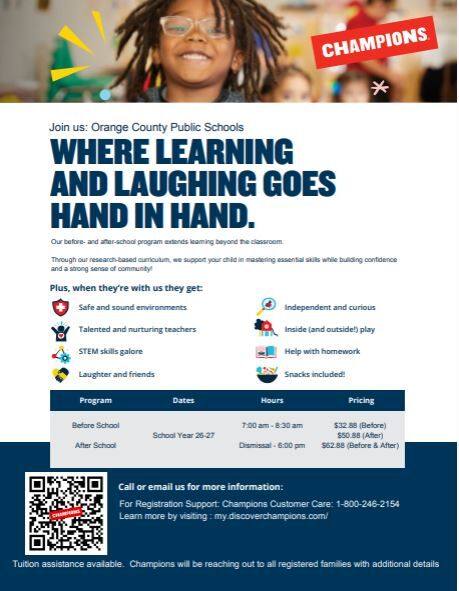 Champions Before and After School Program