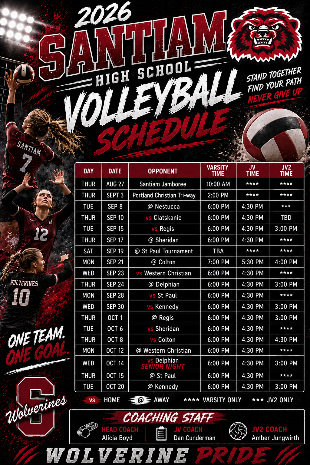High School Sports Schedules