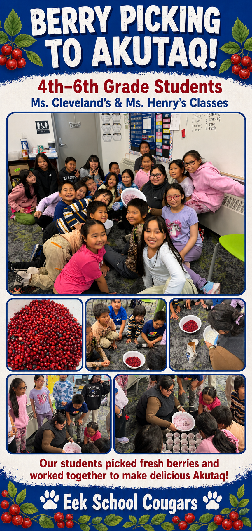 4th-6th Grade Berry Picking and Akutaq Activity