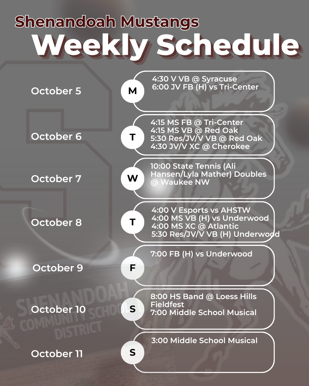 Weekly Schedule