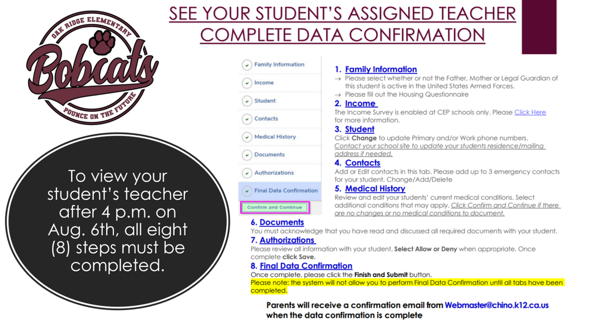 SEE YOUR STUDENT'S ASSIGNED TEACHER