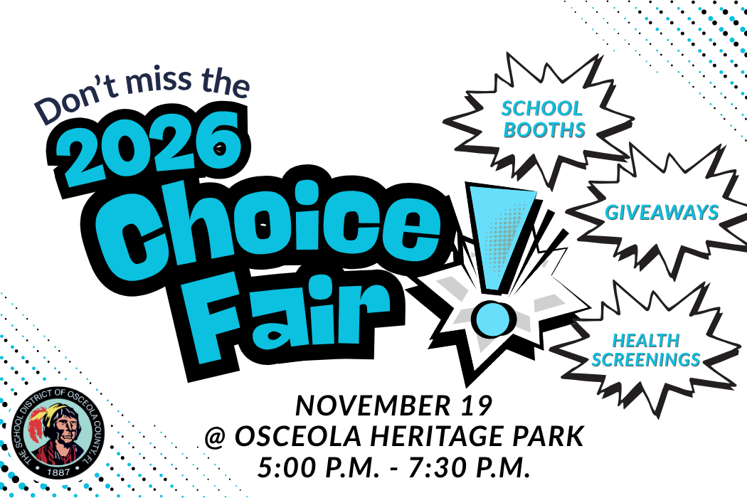 Join us for the Choice Fair at Osceola Heritage Park on November 19th!
