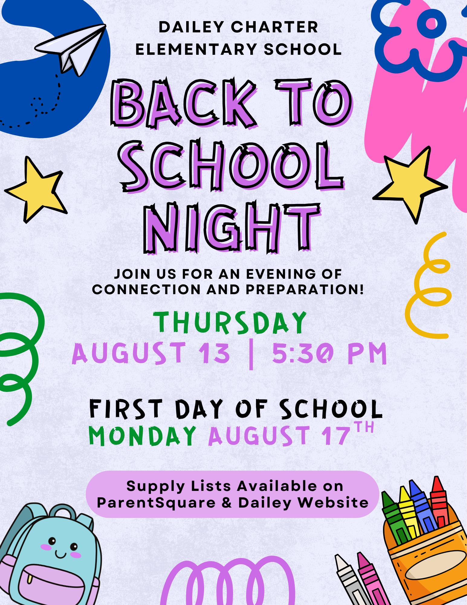 Back to School Night 