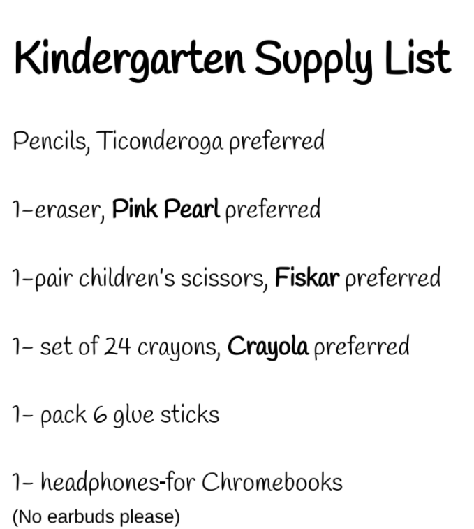 Welcome to Kindergarten!