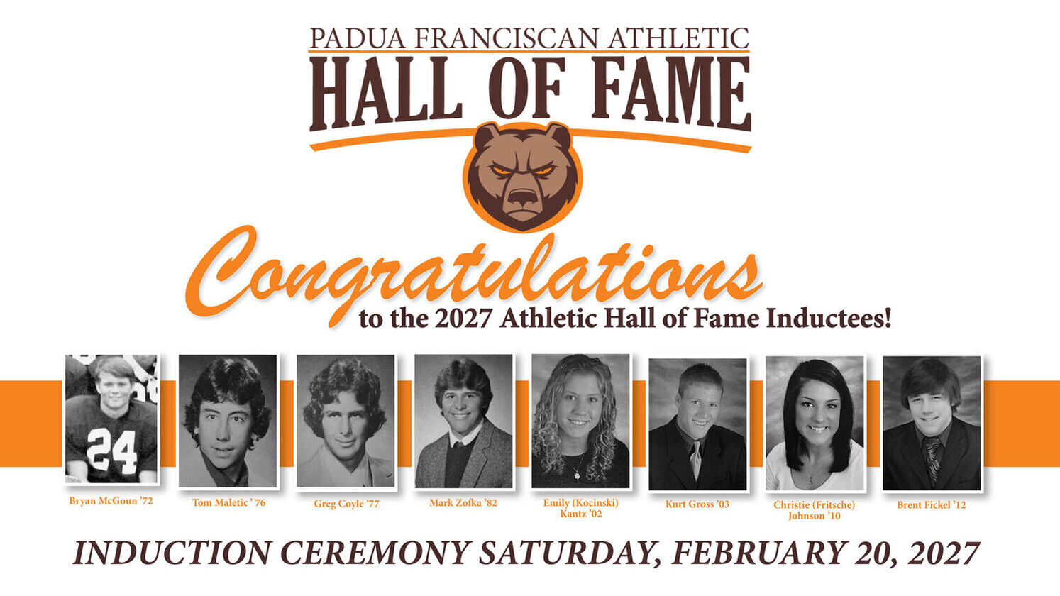 Mark Zofka Inducted into Padua Franciscan Athletic Hall of Fame