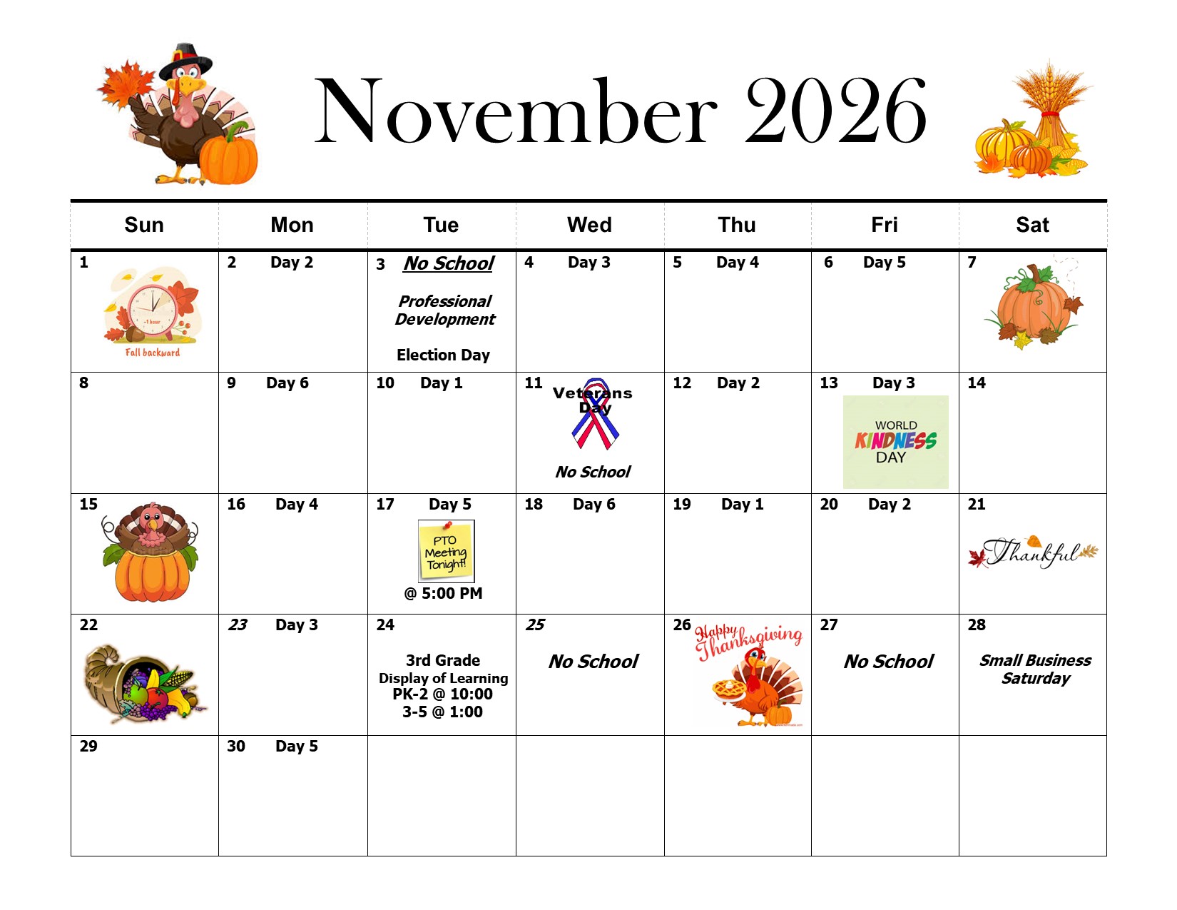 November 2026 Calendar
