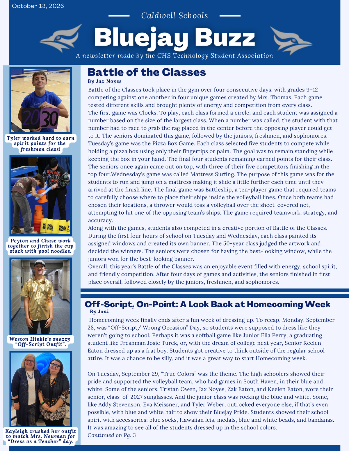 Bluejay Buzz Oct. 14 Edition