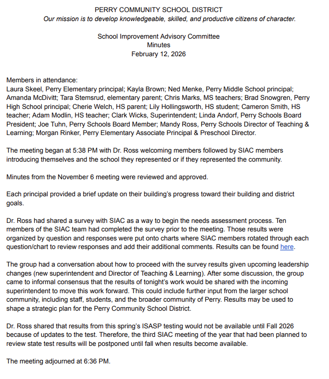 SIAC Meeting Information