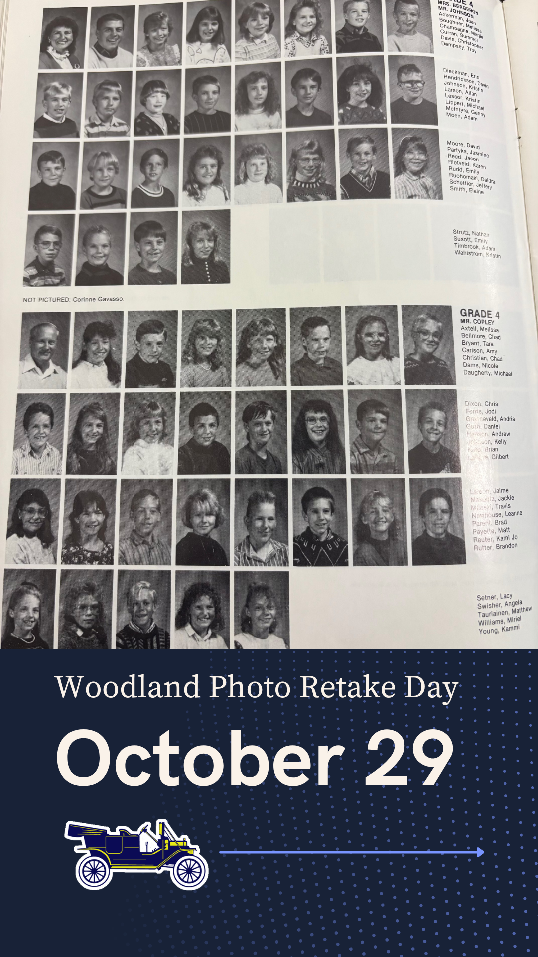 Woodland Elementary - Picture Retakes, Thursday, October 29