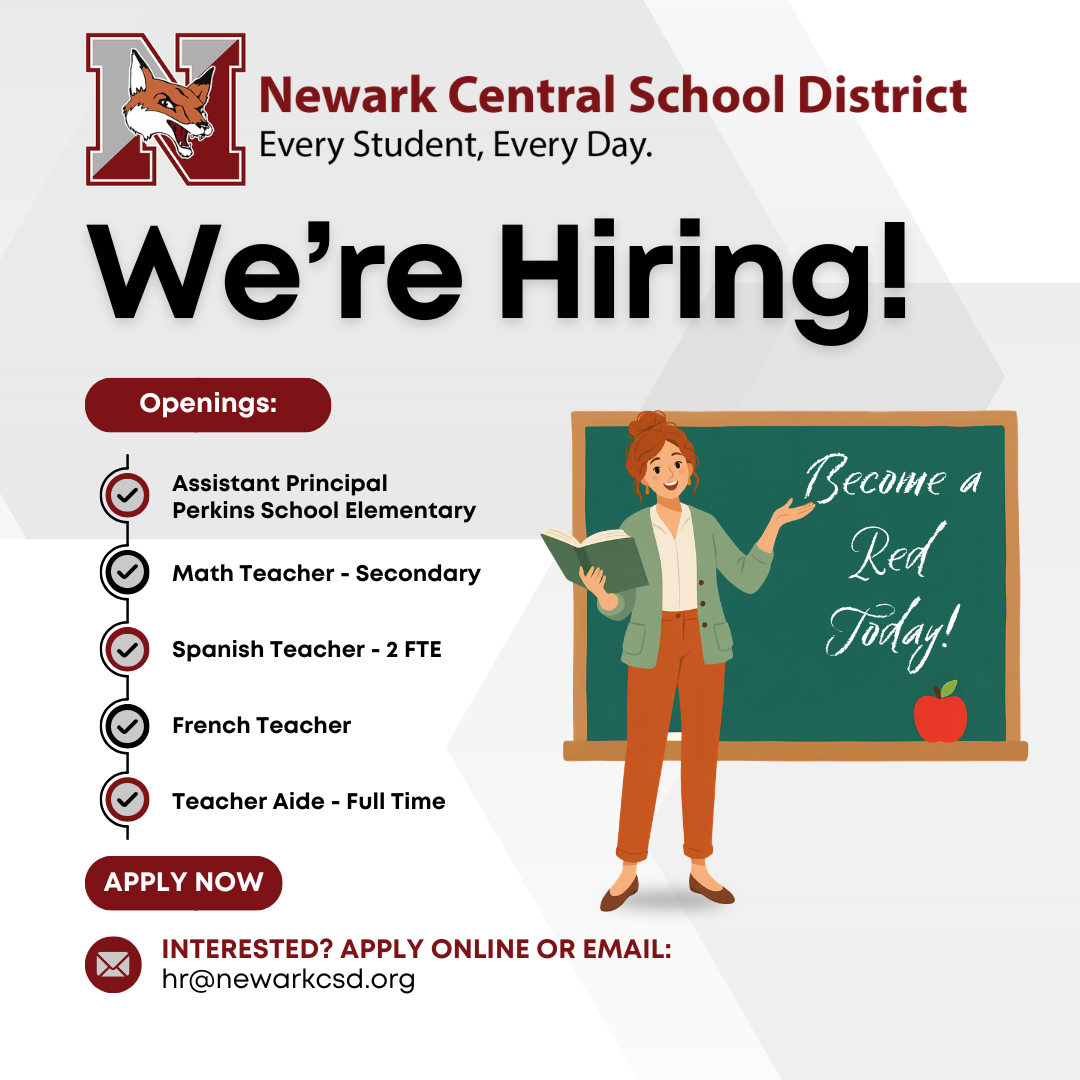📚 We’re Hiring at Newark CSD! 🦊