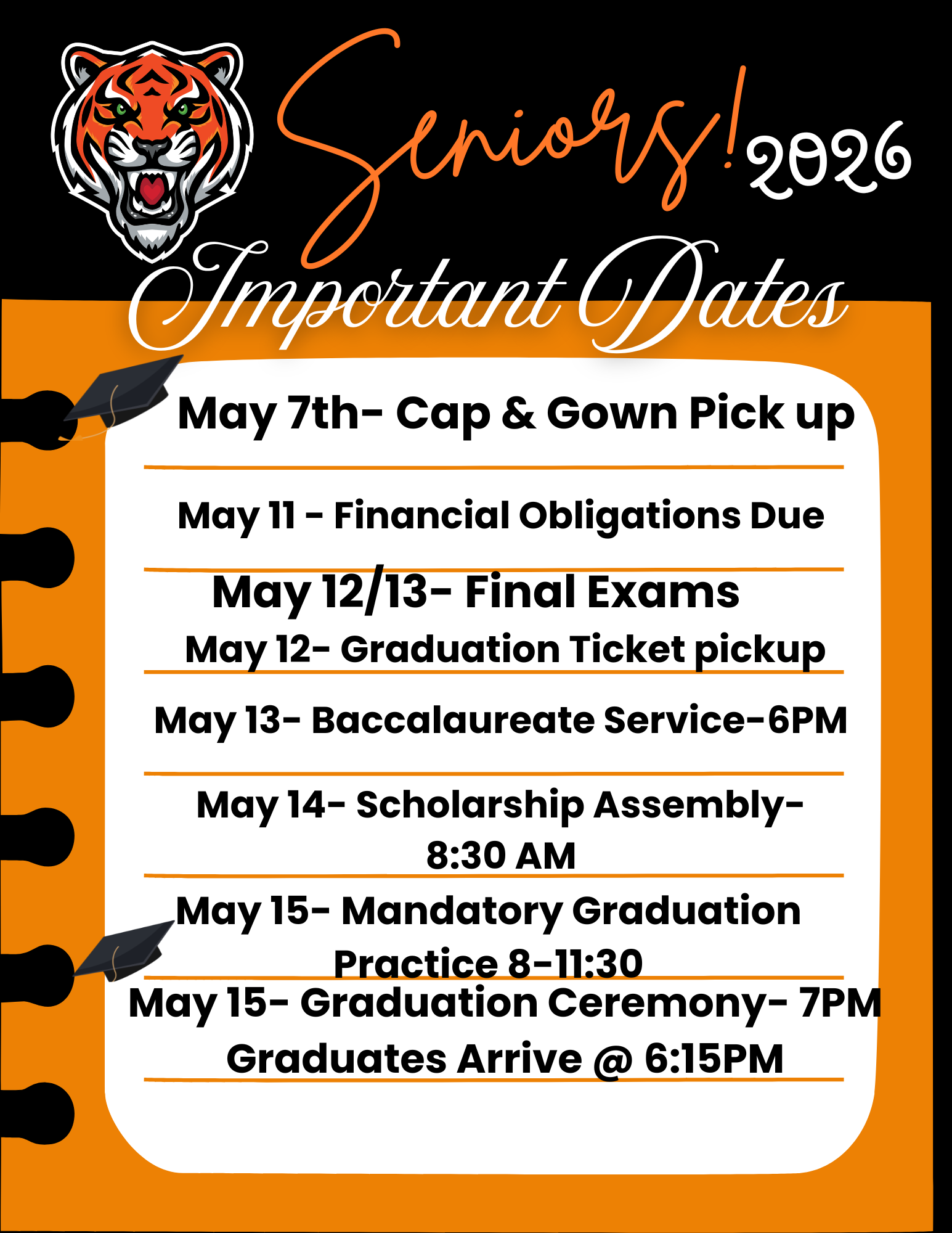 Heads up Seniors....the final countdown! 
