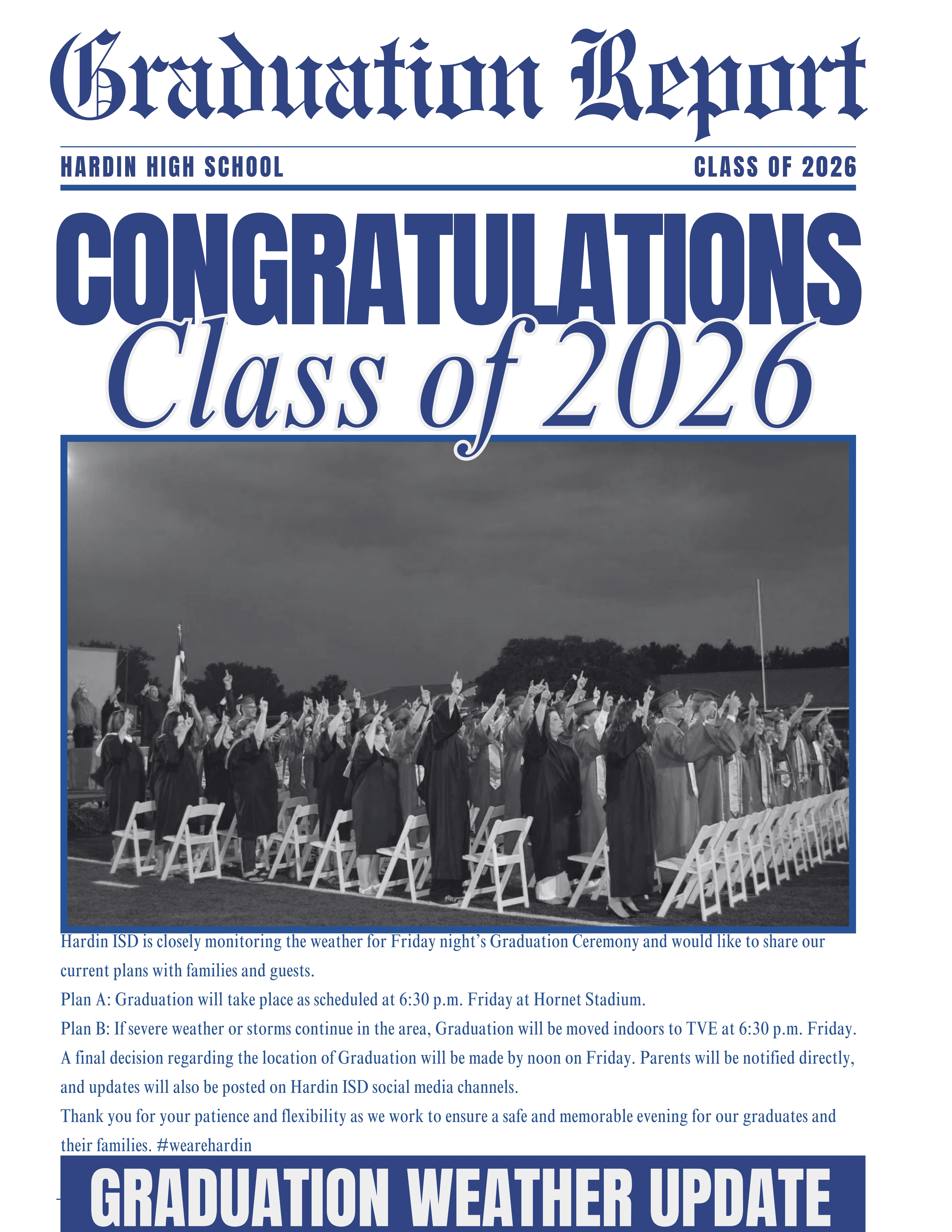 Graduation Weather Update
