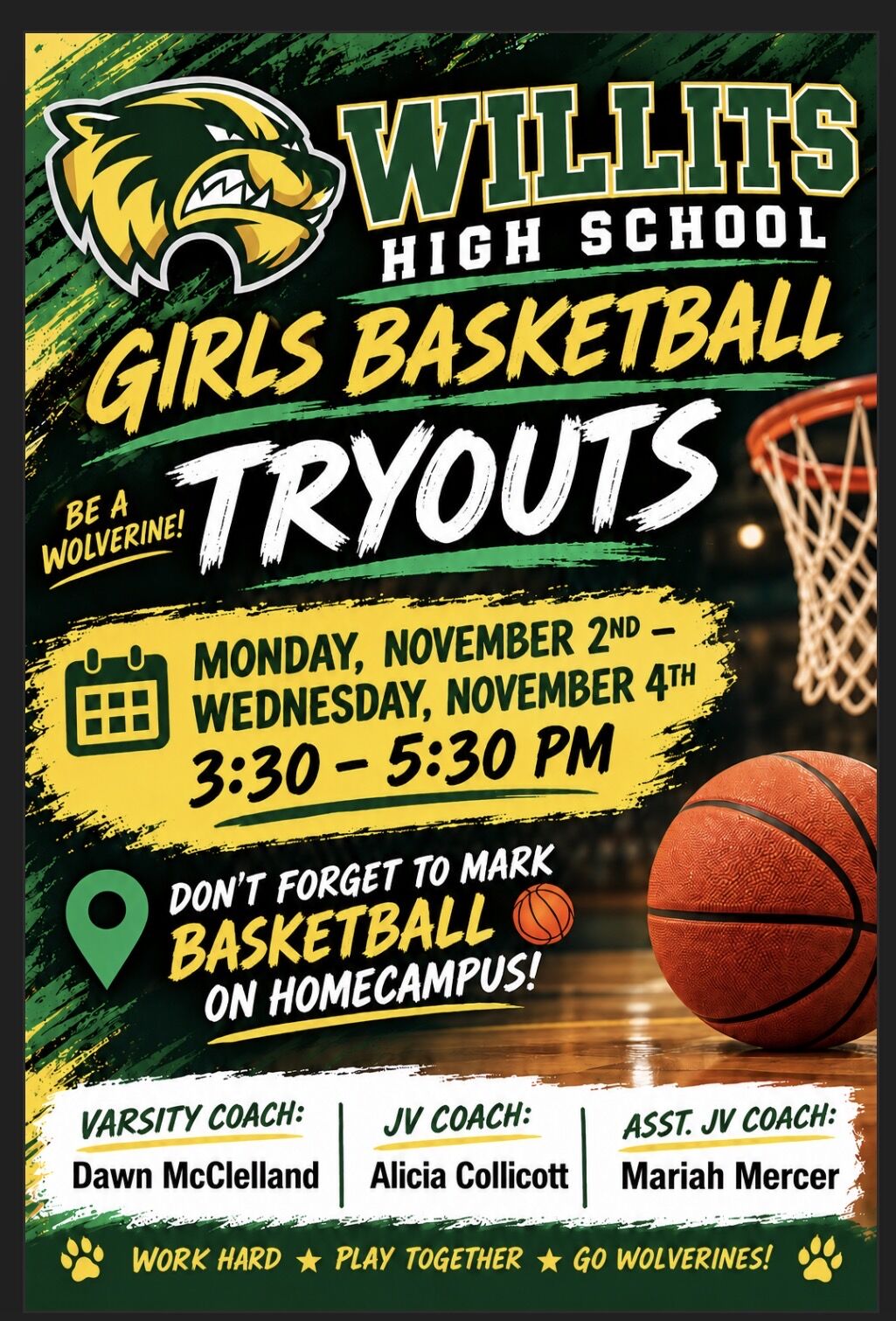 Girls Basketball Tryouts