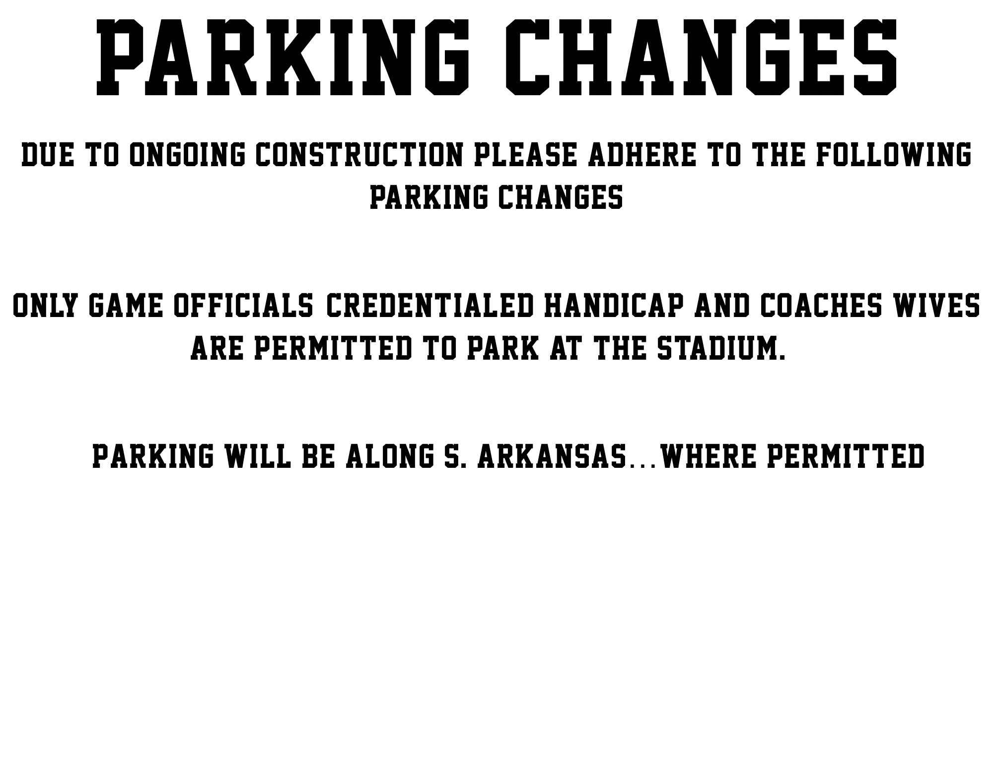 Parking Changes at NWHS