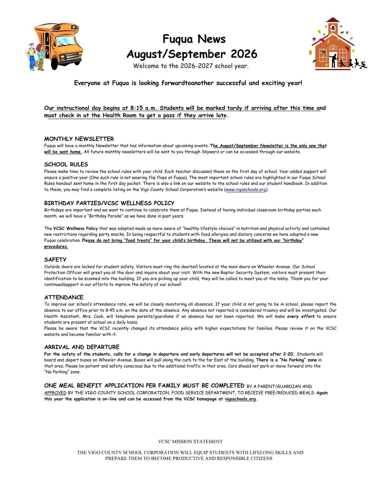 August/September Newsletter