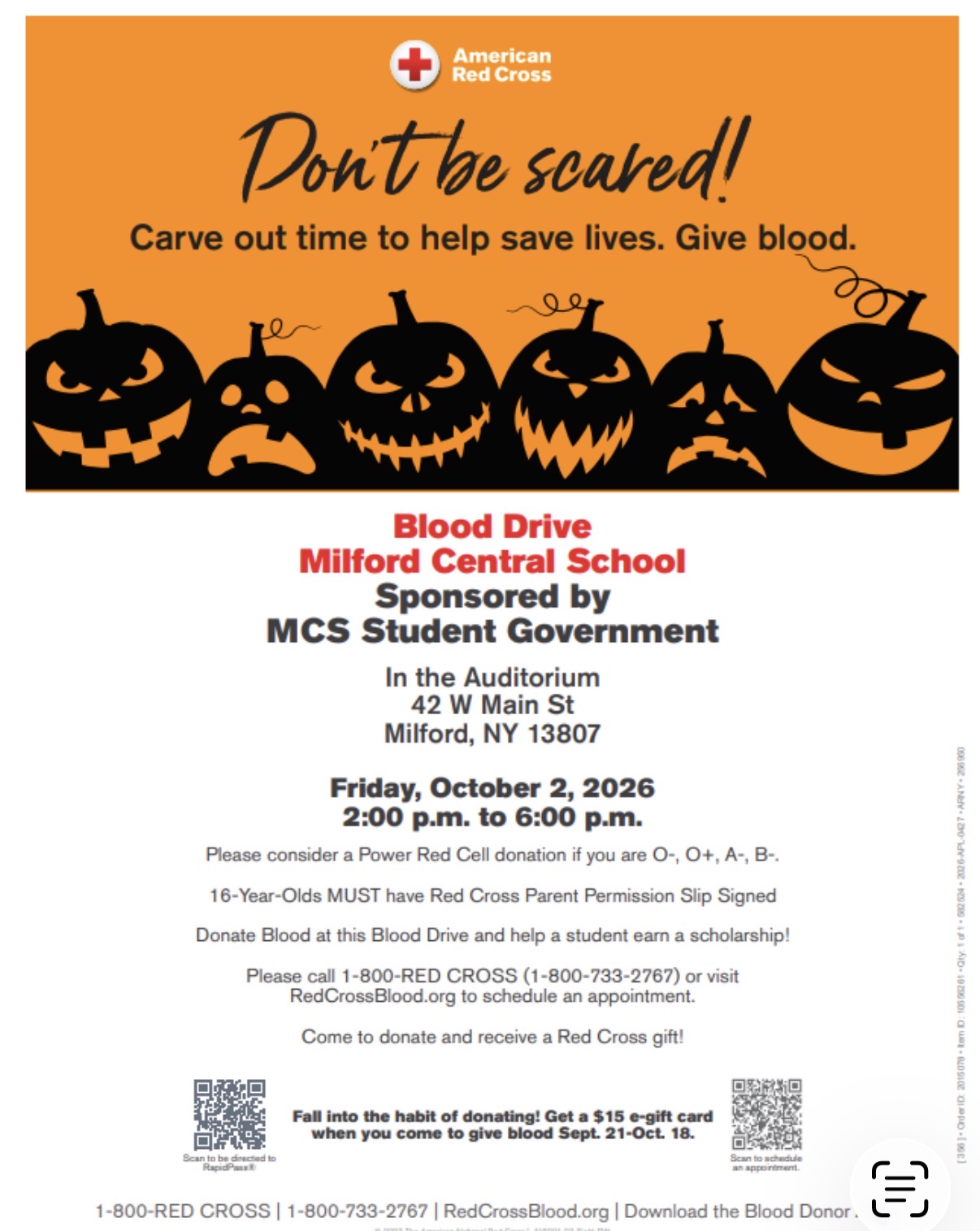 Student Government Blood Drive