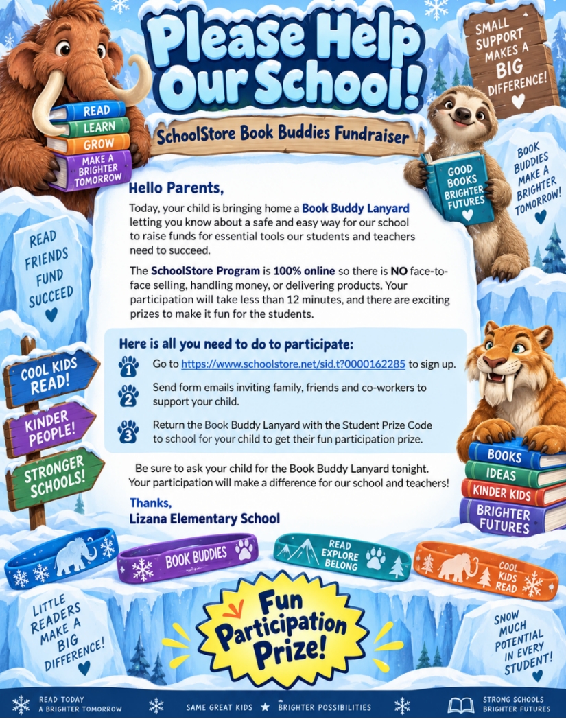 School Store Book Buddies Fundraiser Starts Today