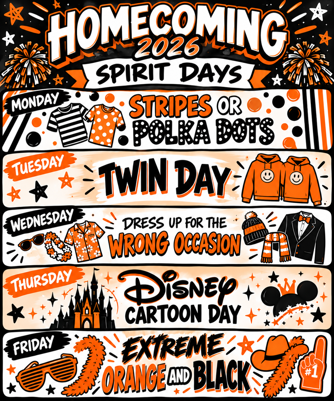 WHS: Homecoming Spirit Days
