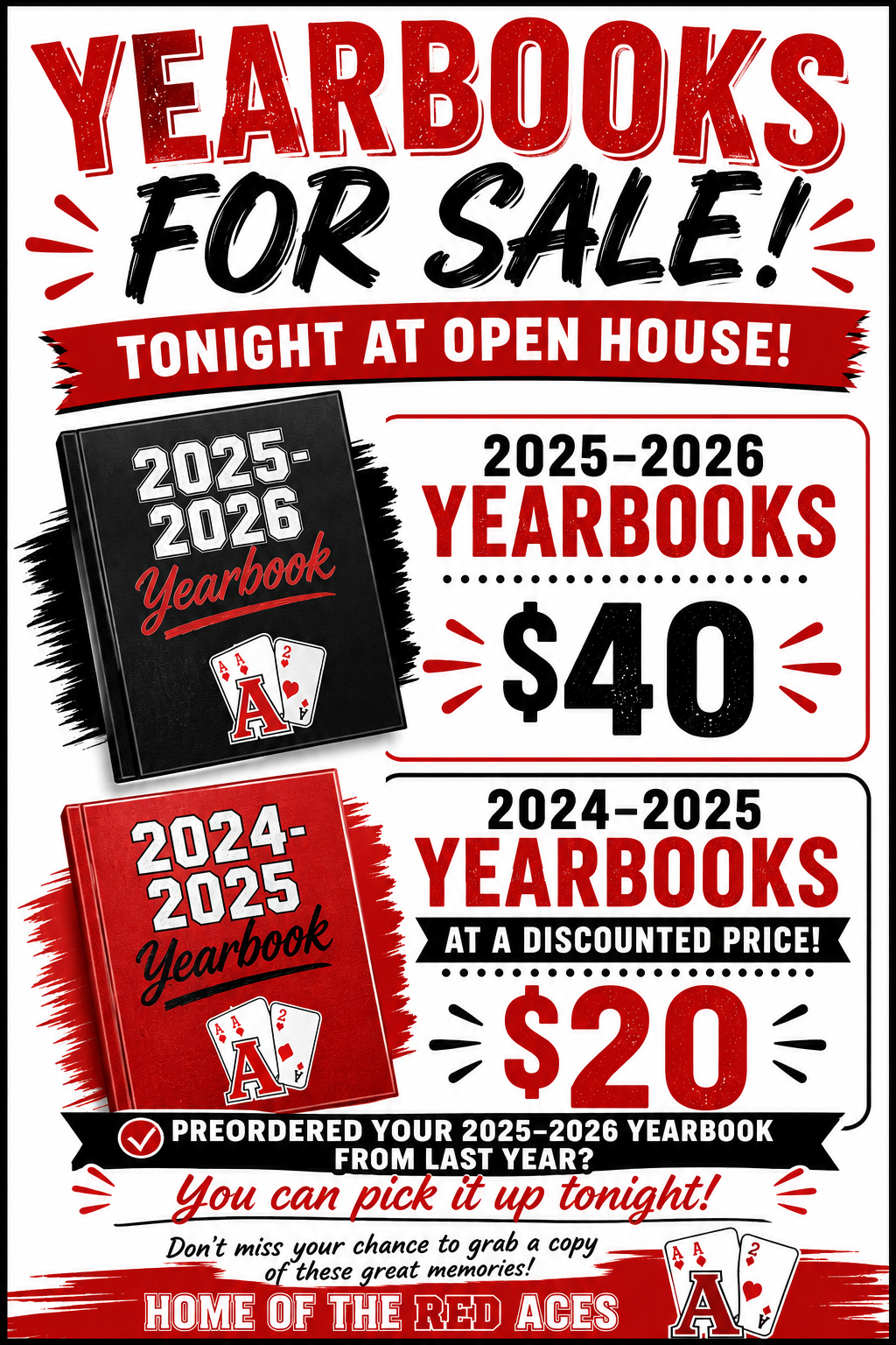 Reminder Open House and Yearbook pick up!