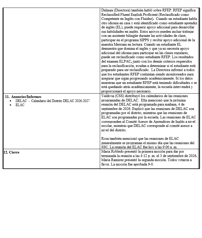 SSC Minutes 09-03-26 Spanish