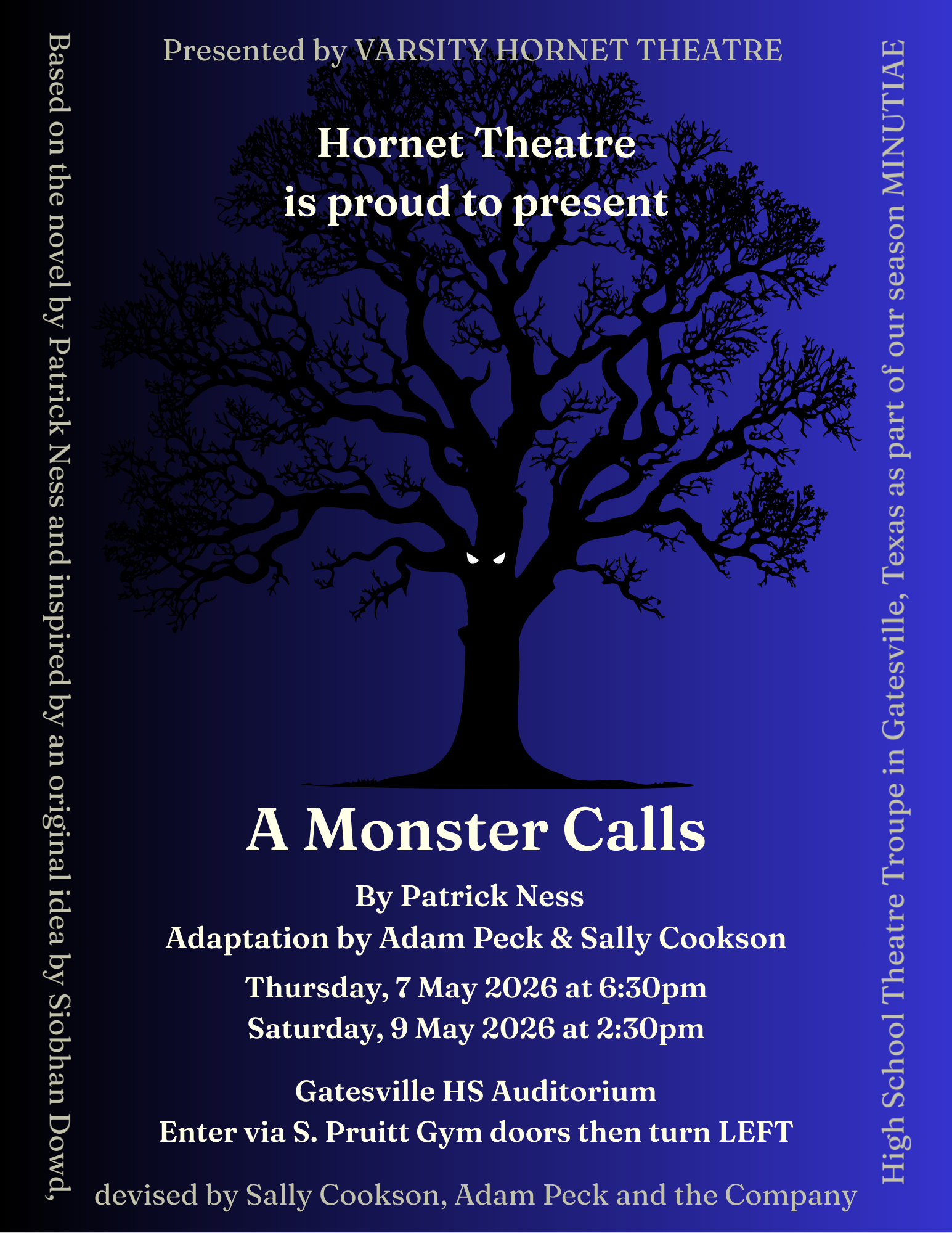 Hornet Theatre Presents: A Monster Calls May 7th & 9th