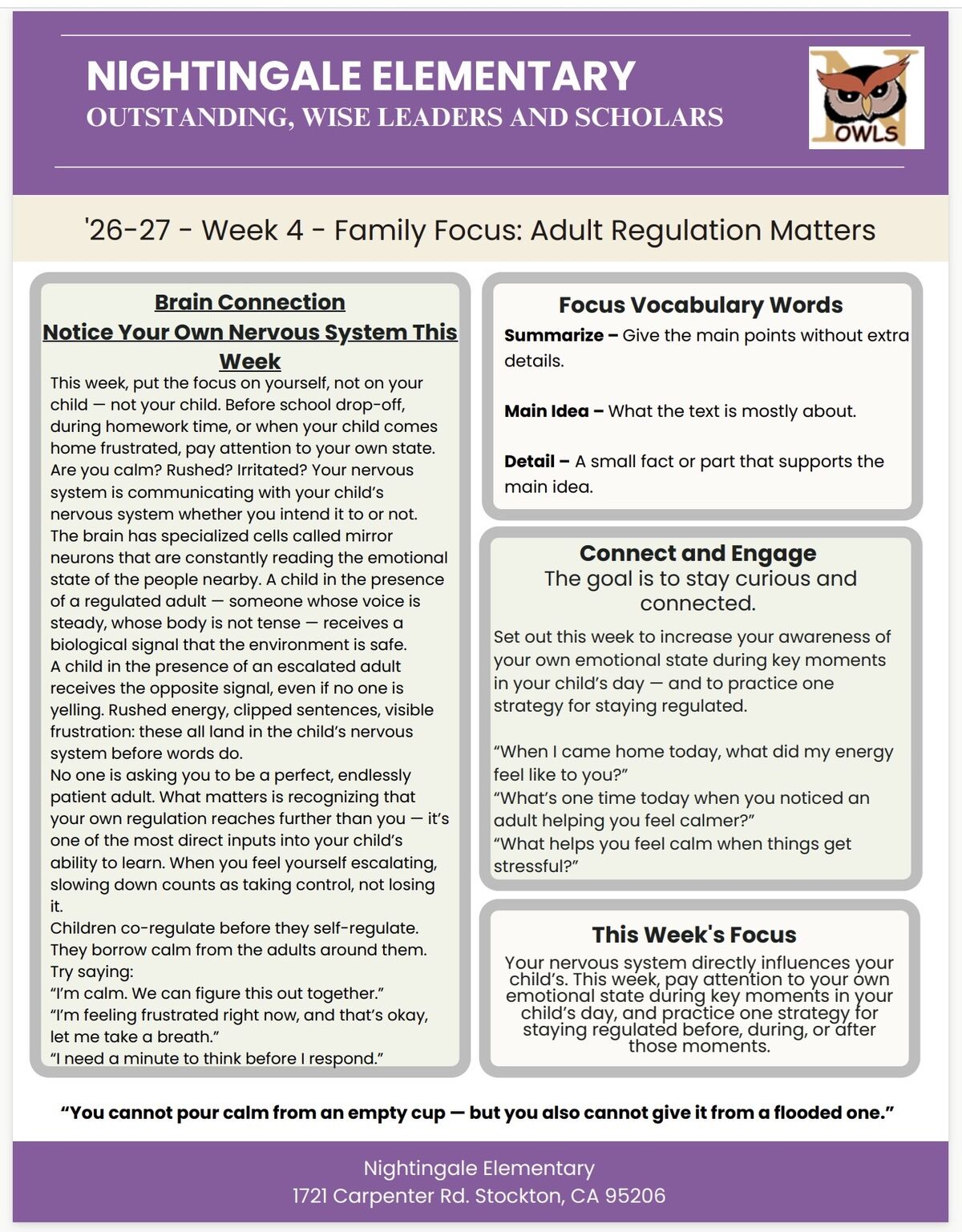 '26-27 - Week 4 - Family Focus: Adult Regulation Matters