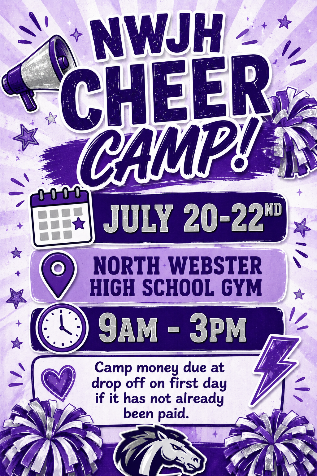 Cheer and Pep Squad Camp information