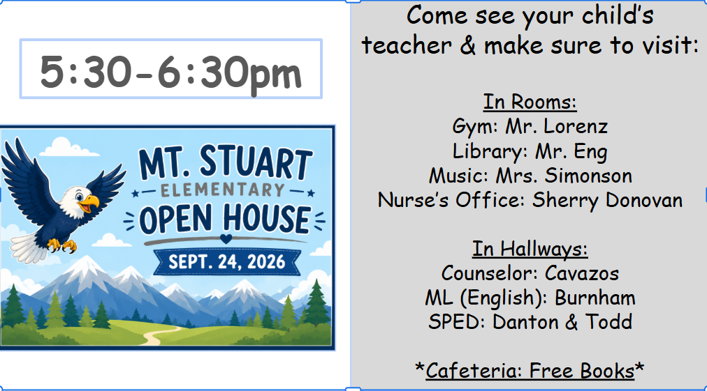 Open House tomorrow