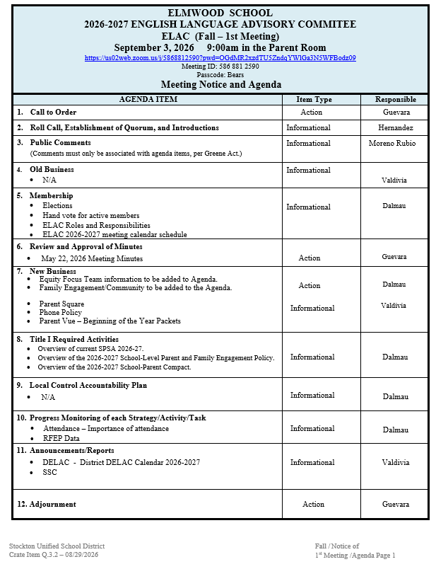 ELAC Agenda 09-03-26 Eng