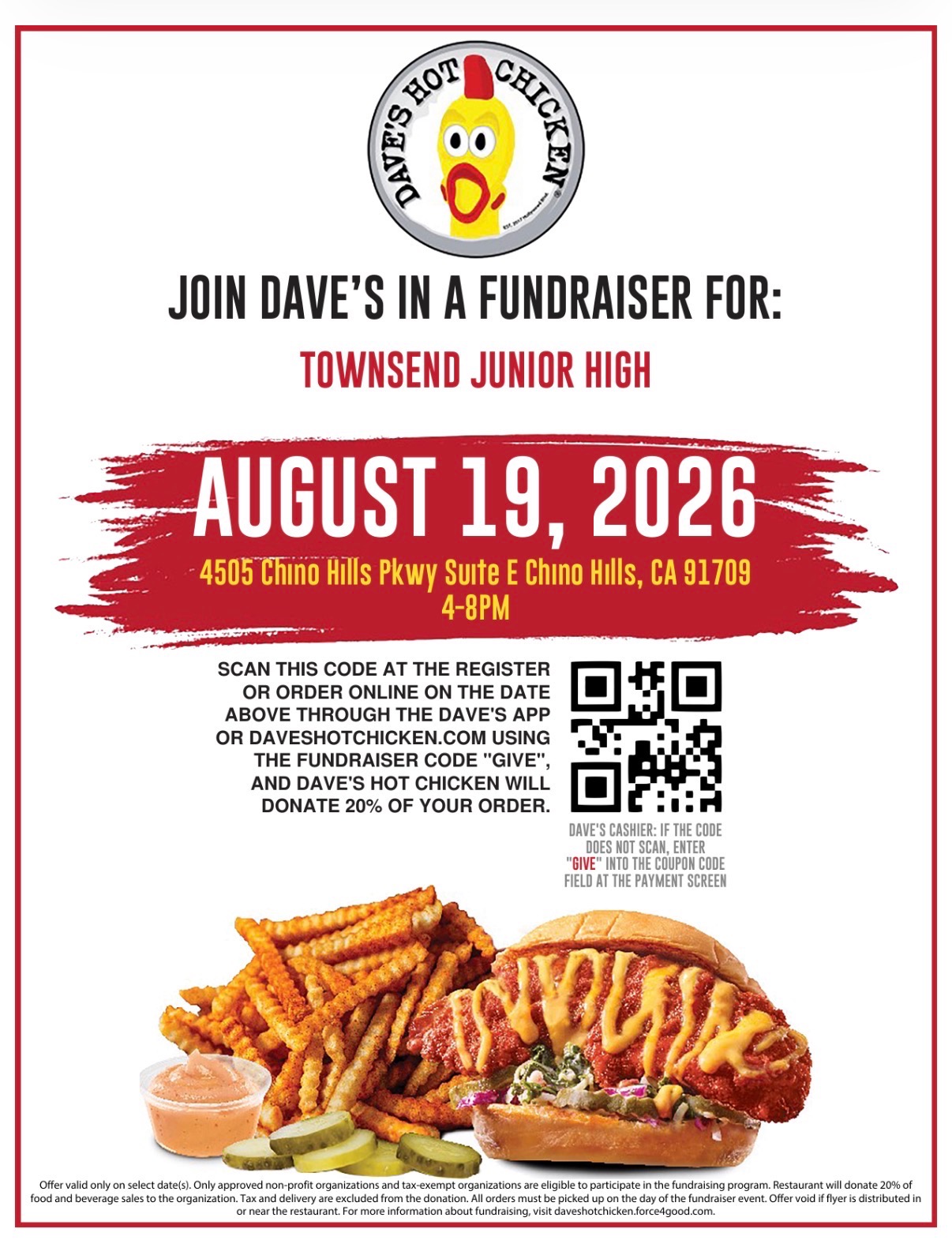 Support Townsend at Dave’s Hot Chicken – August 19