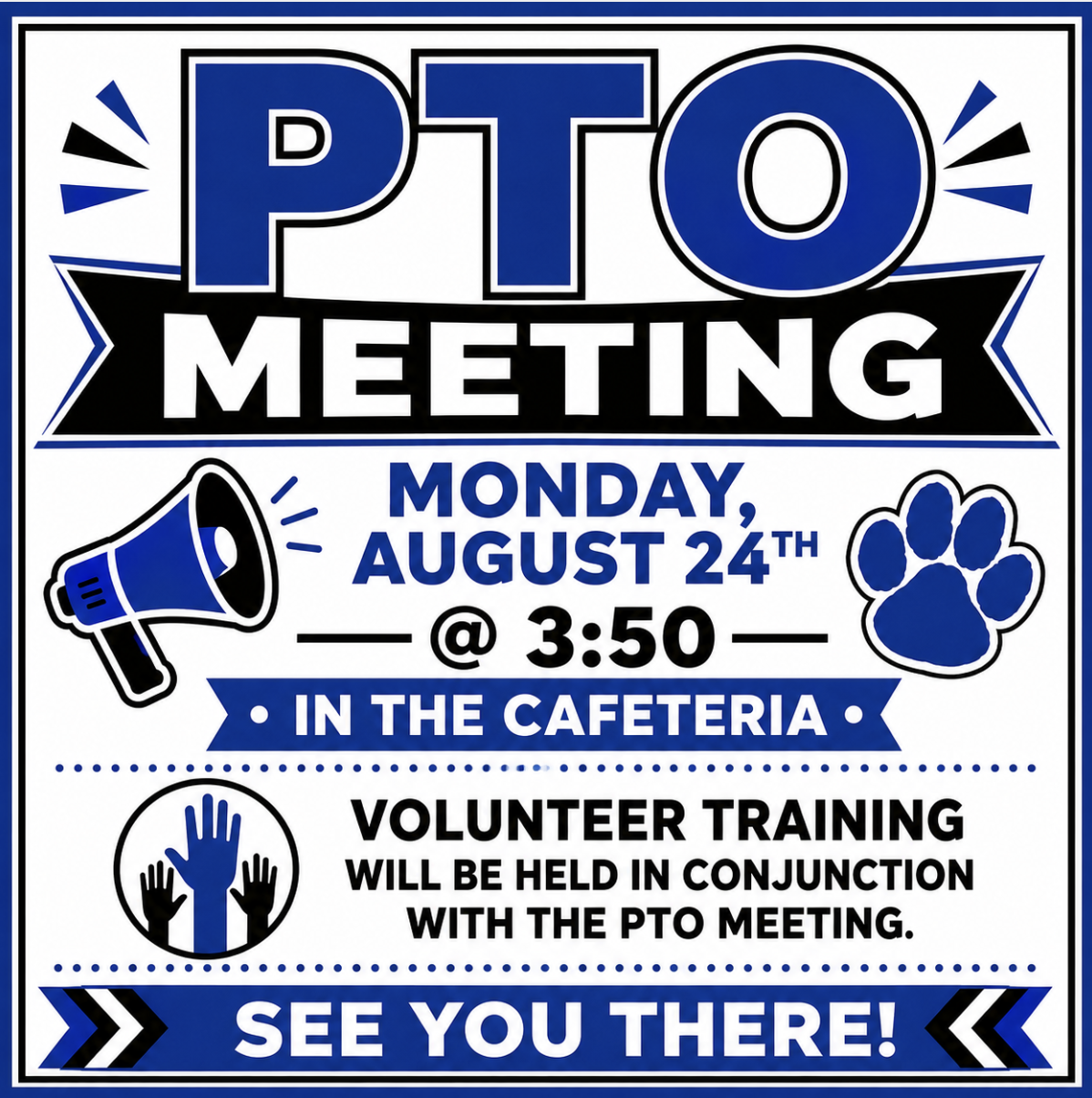 PTO Meeting/Volunteer Training