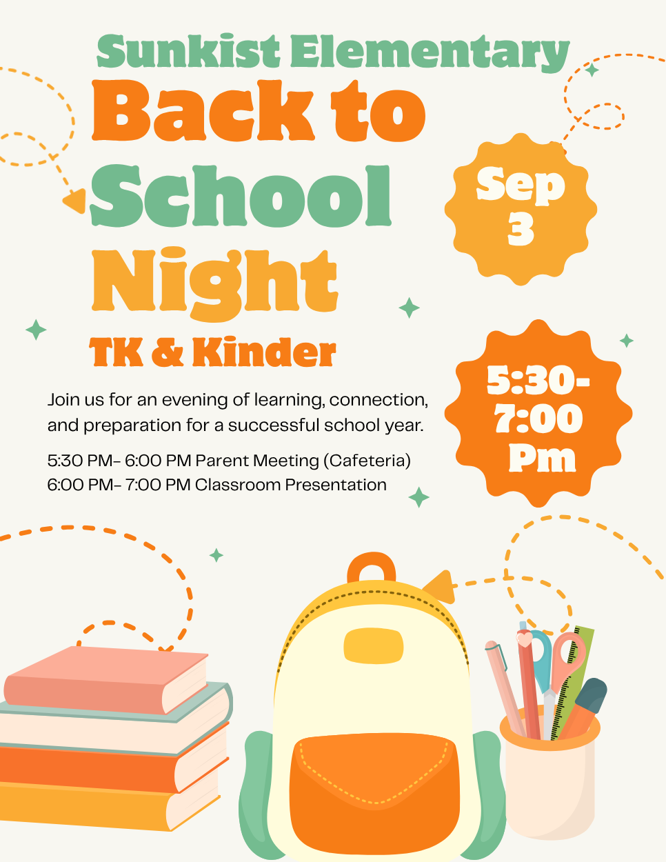 TK & Kinder Back to School Night