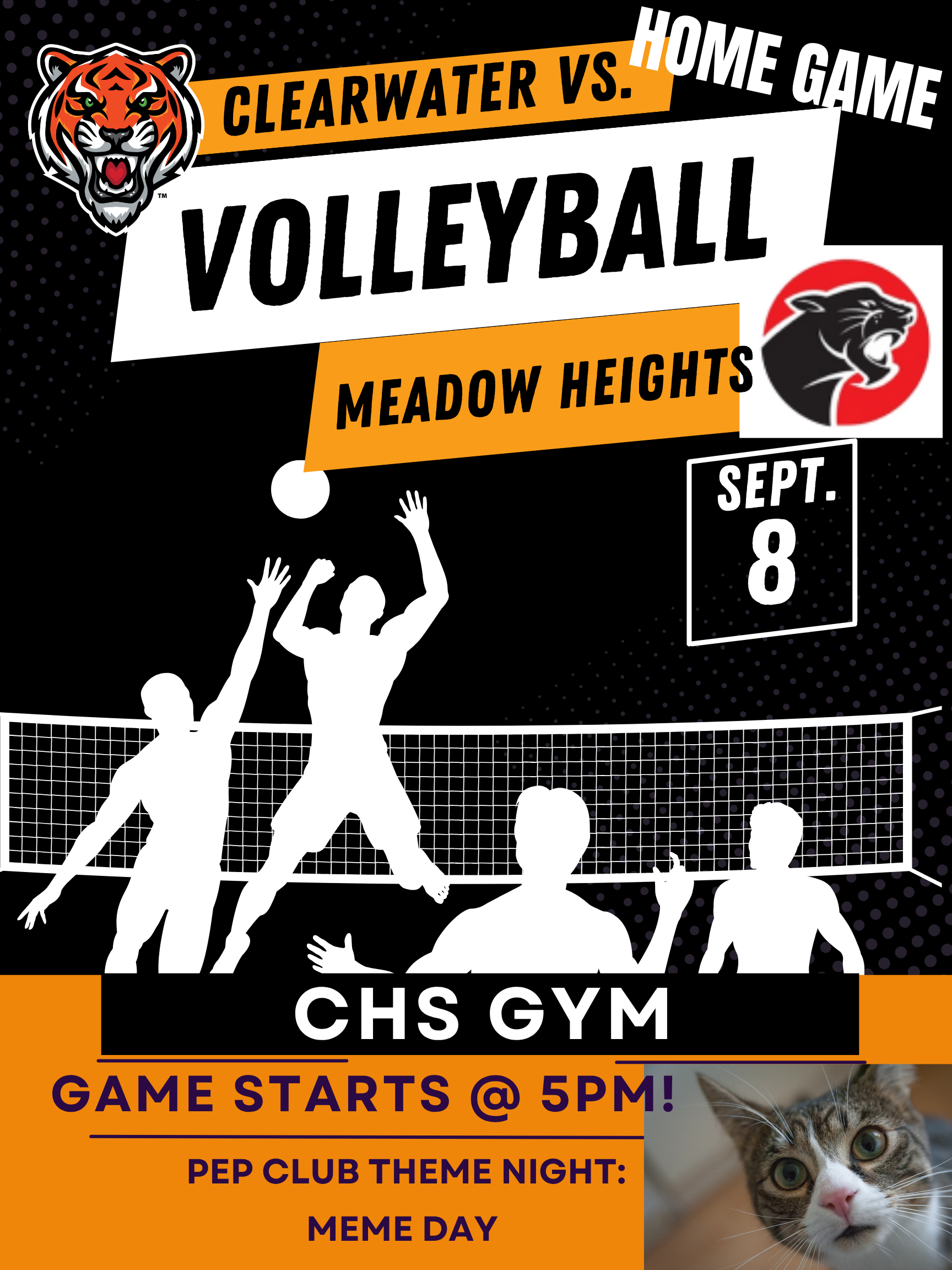 Volleyball and Baseball Games- TODAY (9/8/26)