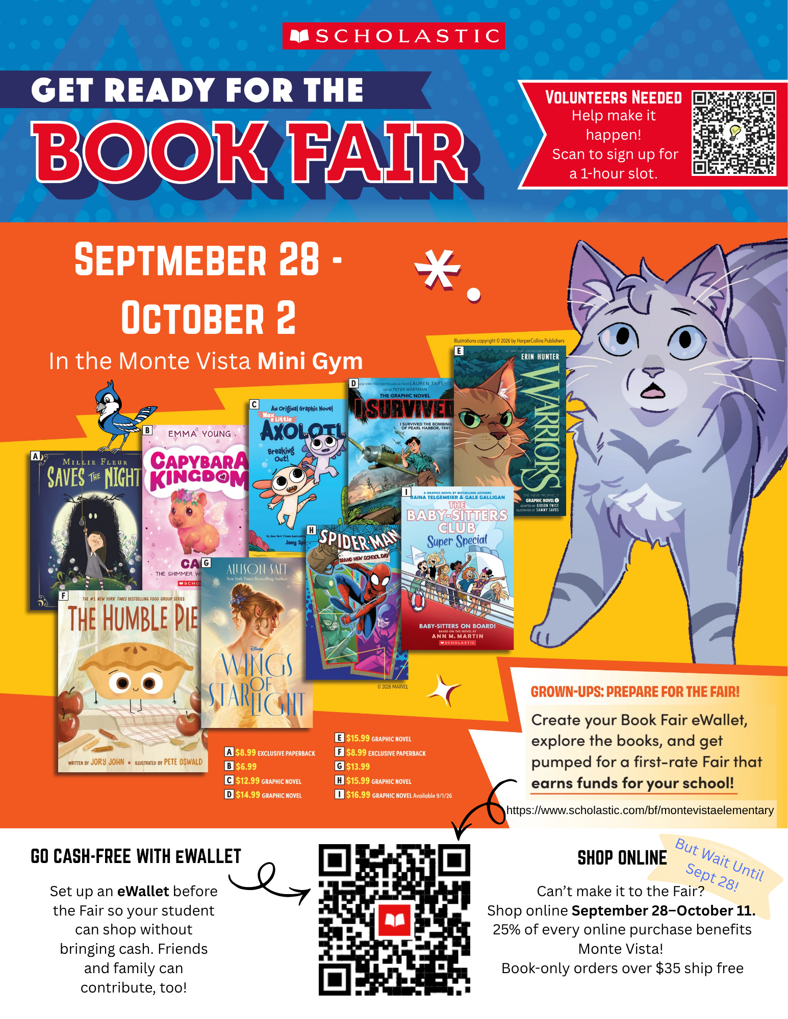 Final Push for Book Fair Volunteers! 