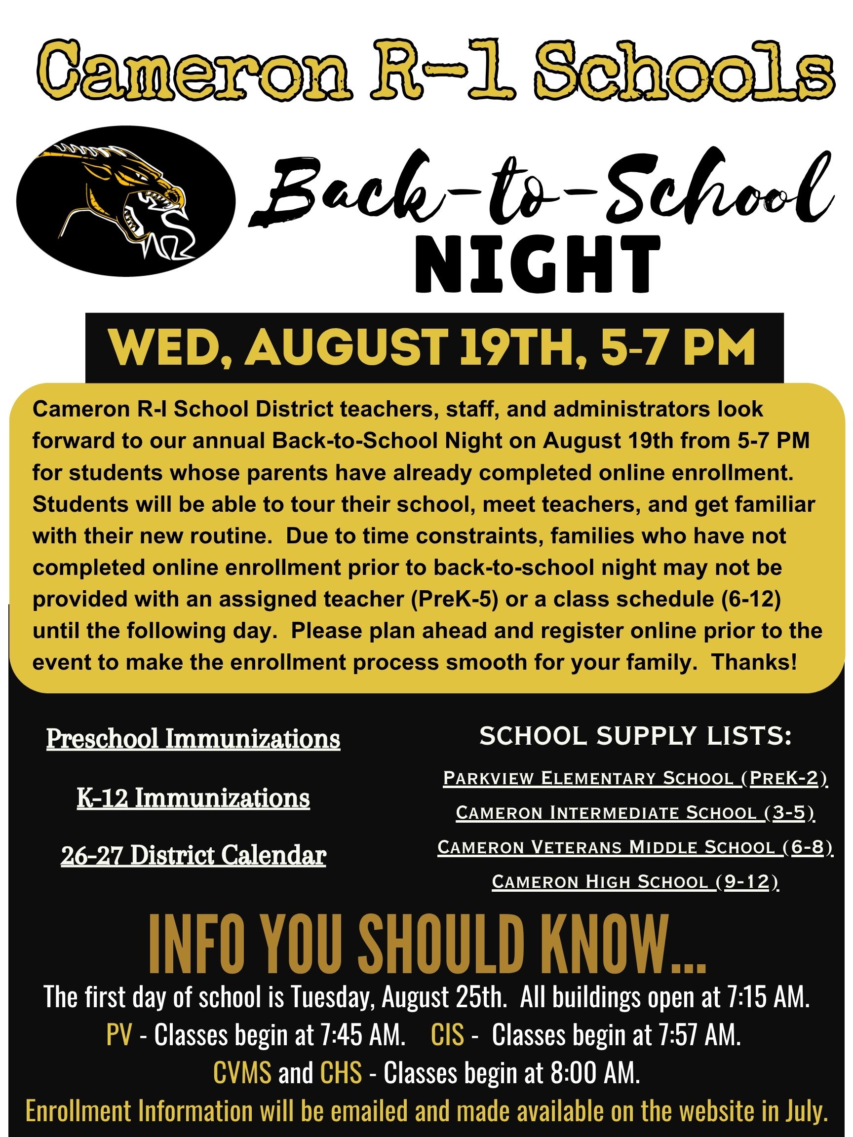 Last Day of School Reminder & New School Year Update