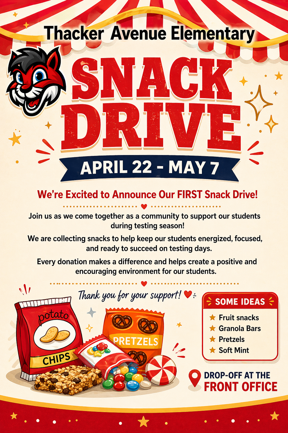 Testing Snack Drive