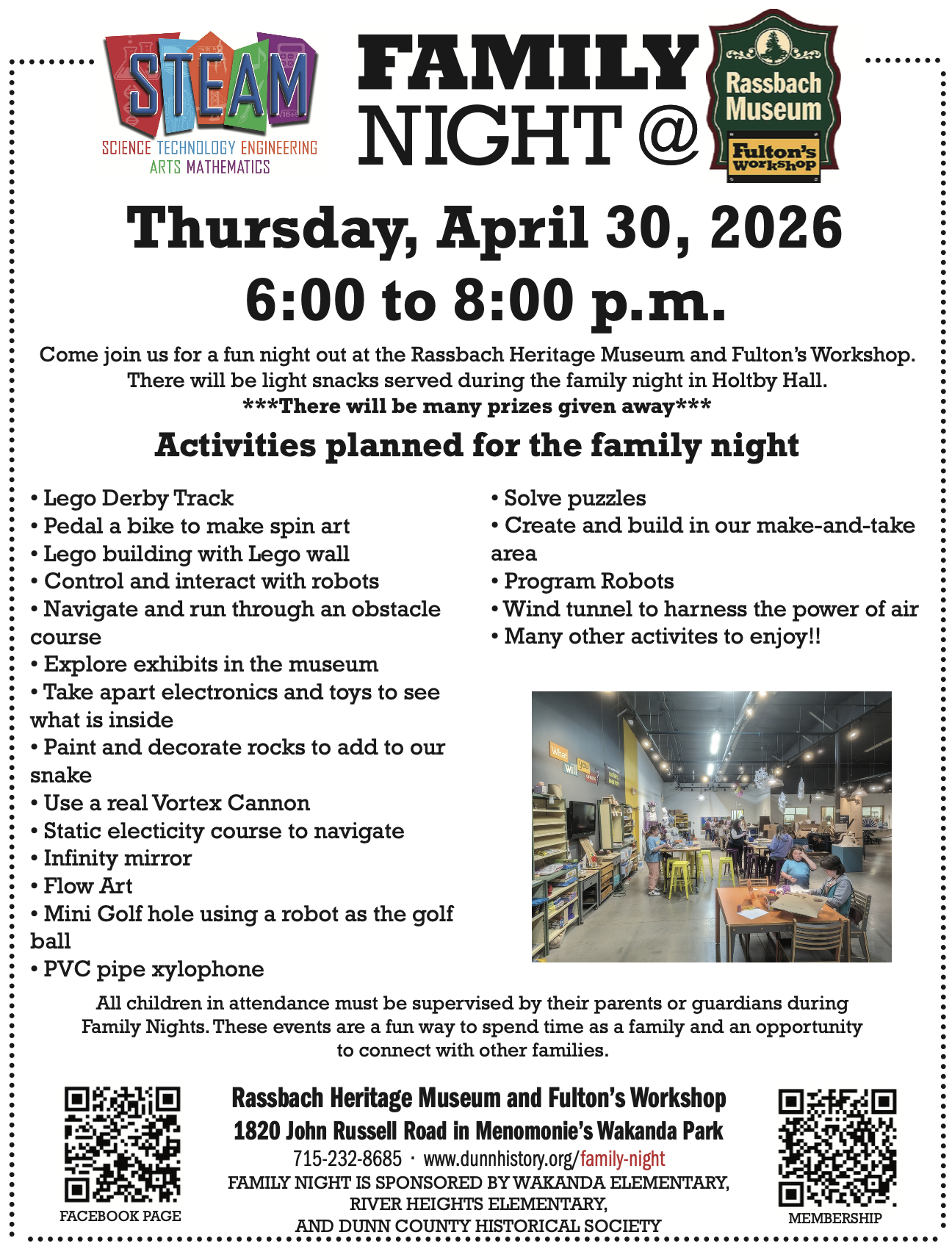 **Reminder** STEAM Family Night Tomorrow 4/30