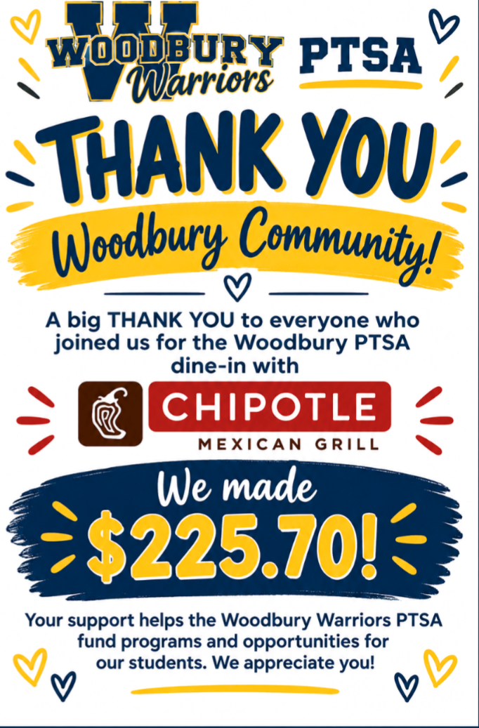Thank you Woodbury Community