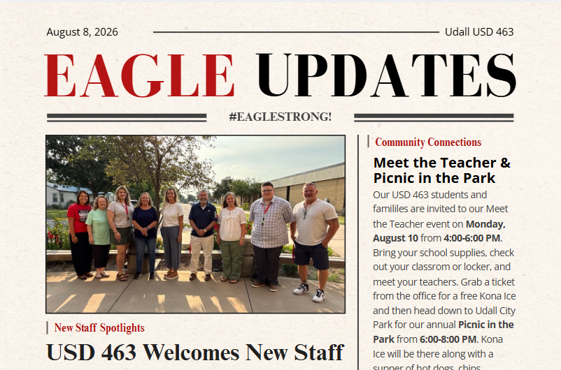 USD 463 District Newsletter (August 8, 2026)