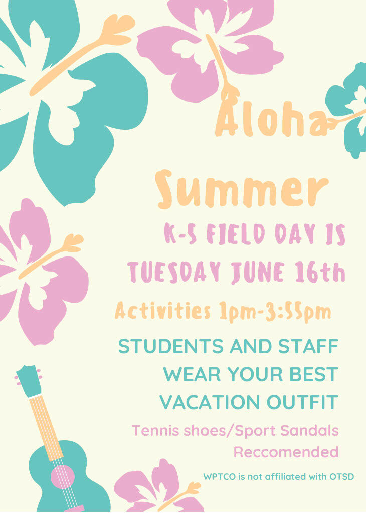 Welches Elementary Field Day - Aloha Summer - 6/16/26 - 1:00-3:55 pm
