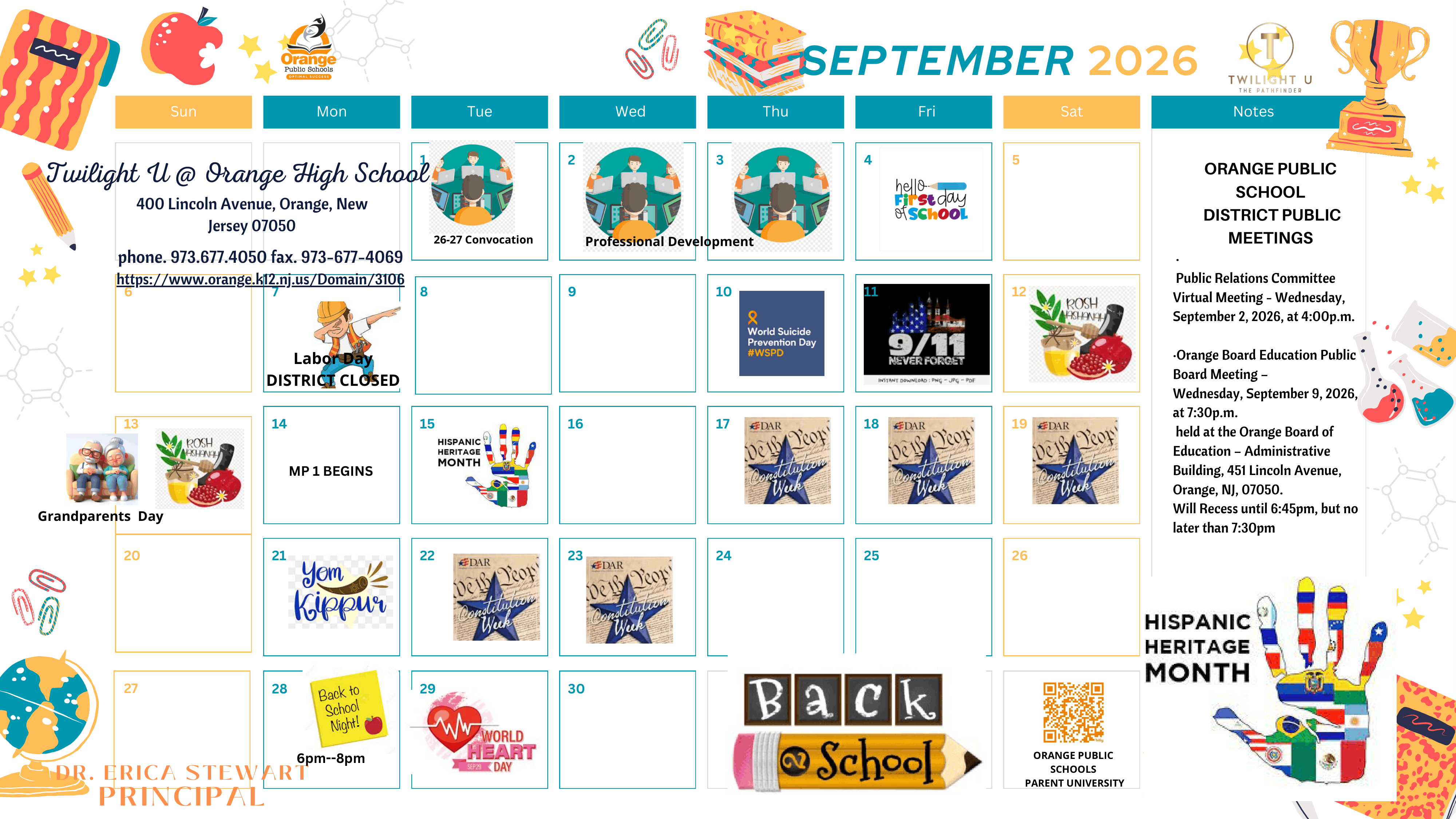 September 2026 School Calendar