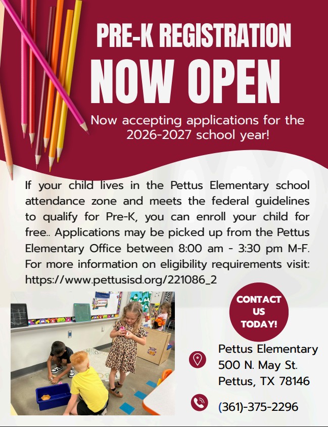 Pre-K Registration Now Open