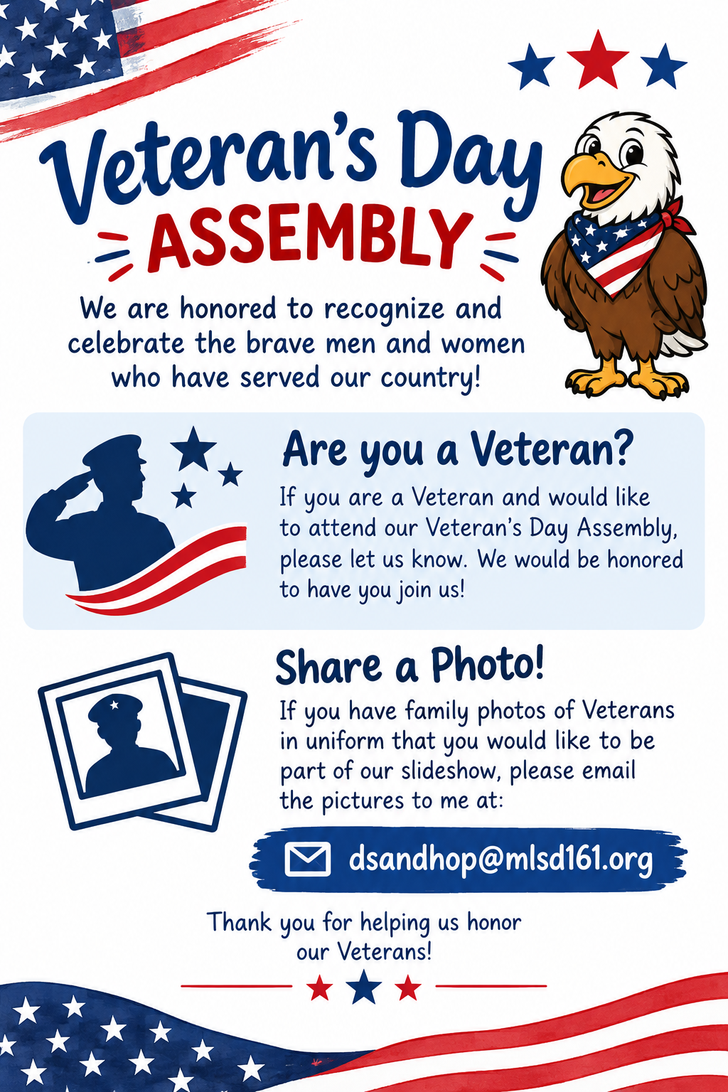 🇺🇸 Help Us Honor Our Larson Heights Veterans! 🇺🇸