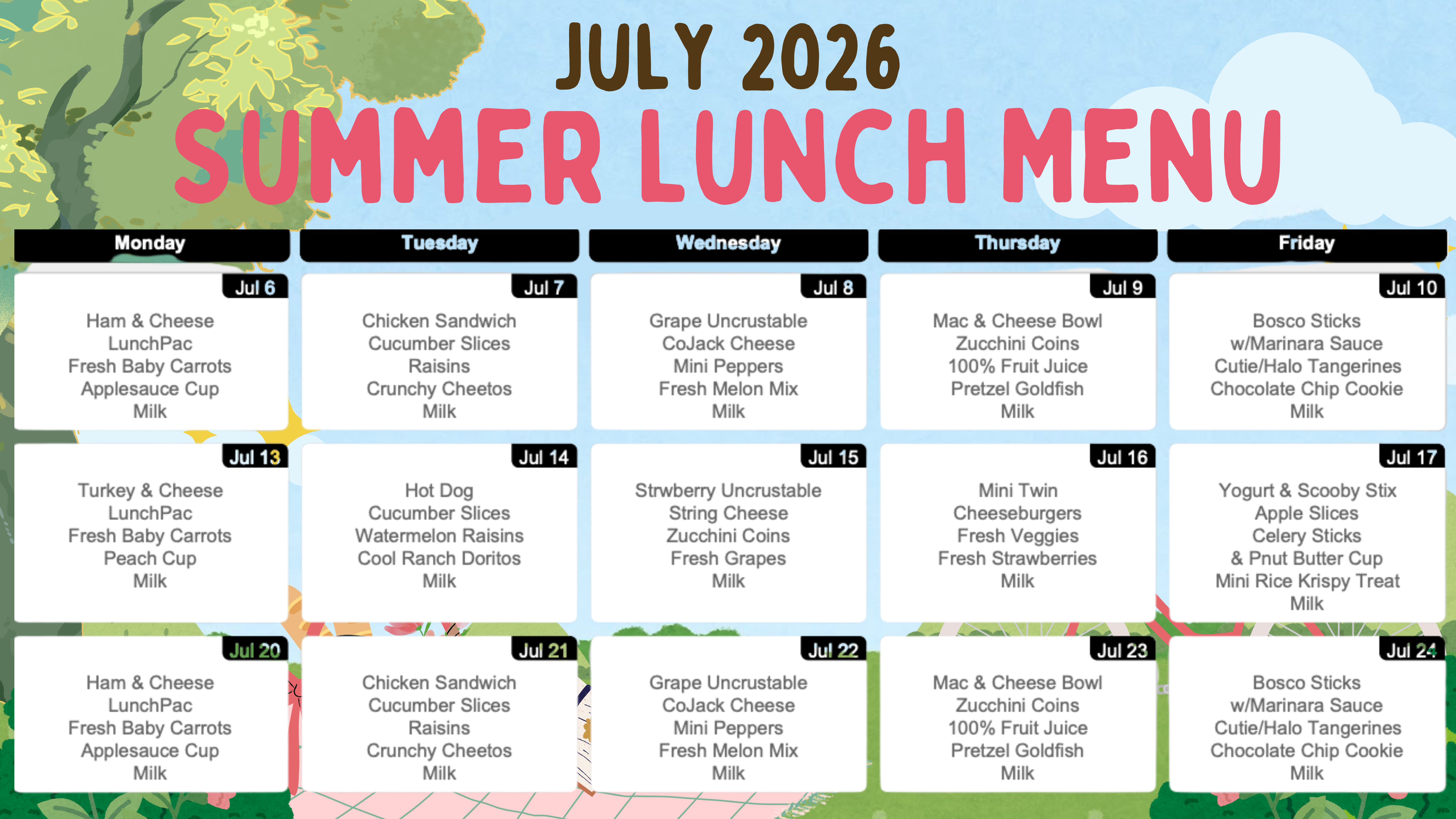 Free Summer Meals at the Park!