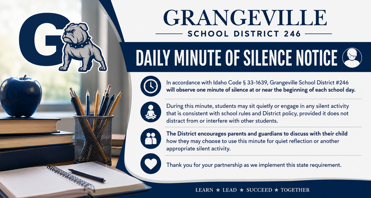 Daily Minute of Silence Notice