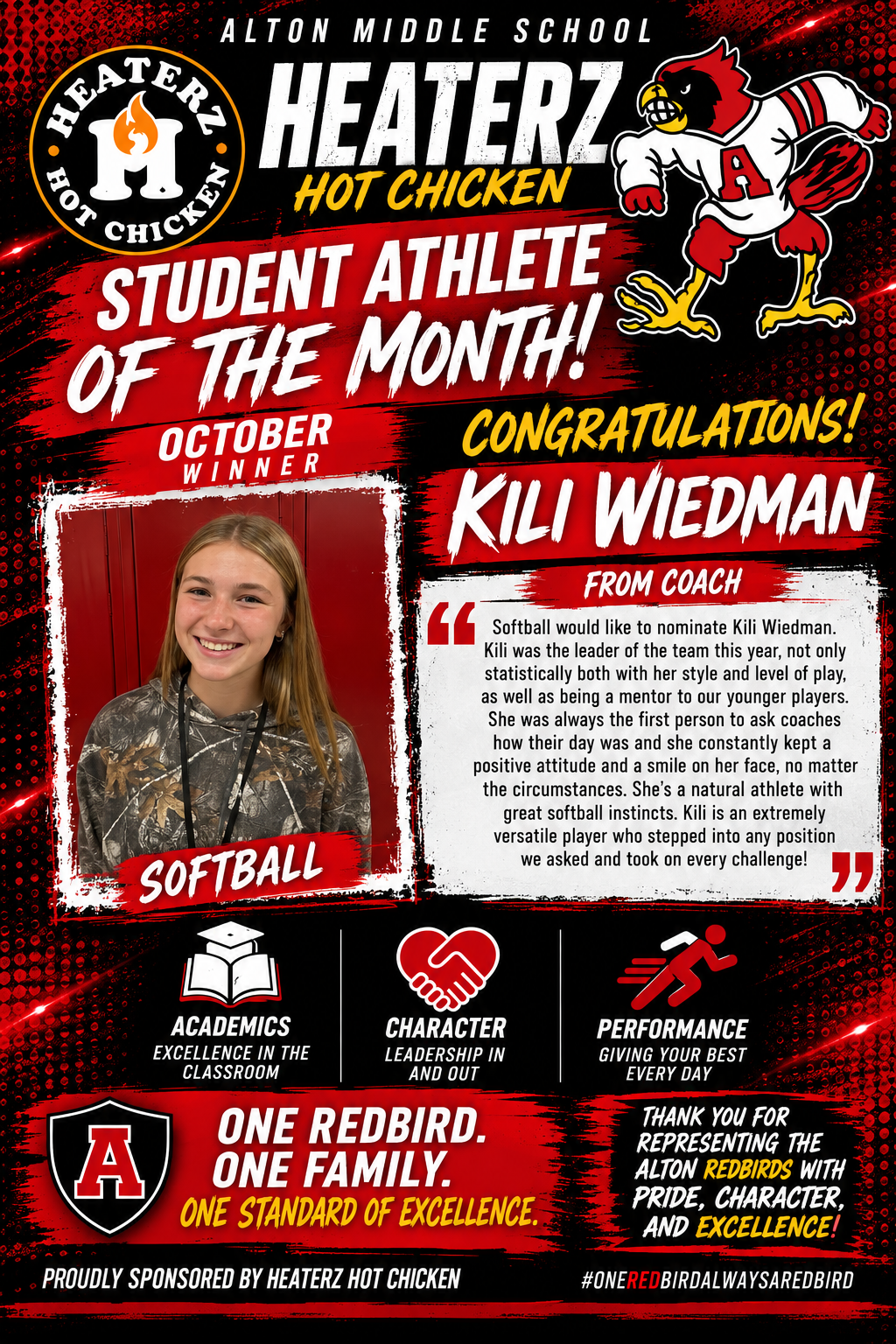 AMS Student Athlete of the Month