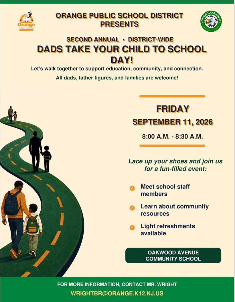 Oakwood Avenue Community School – Annual Dads Walk to School Day! 💚🦅